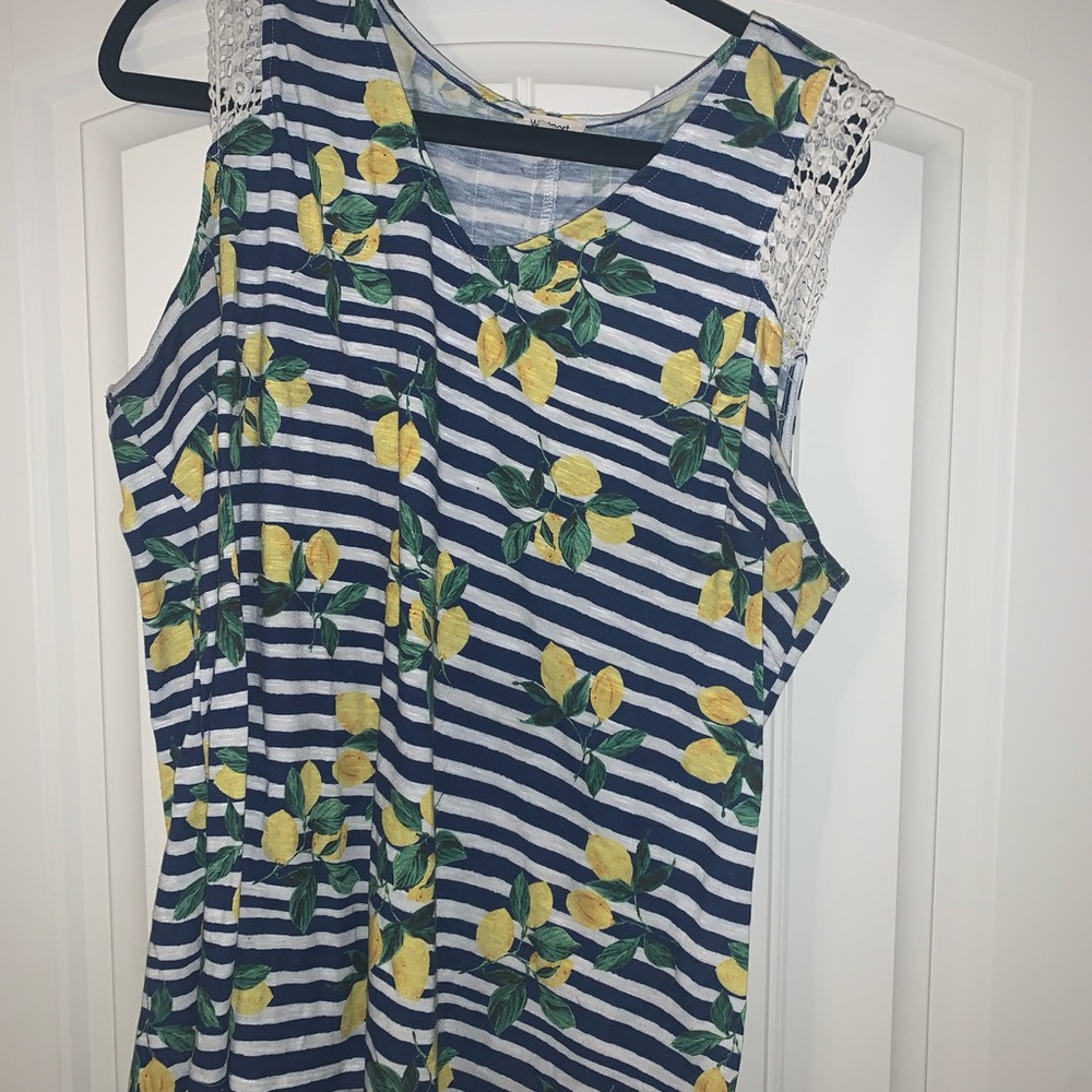 Striped lemon tank top